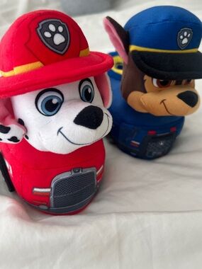 Paw Patrol Plush Pair - Red Marshall & Blue Chase